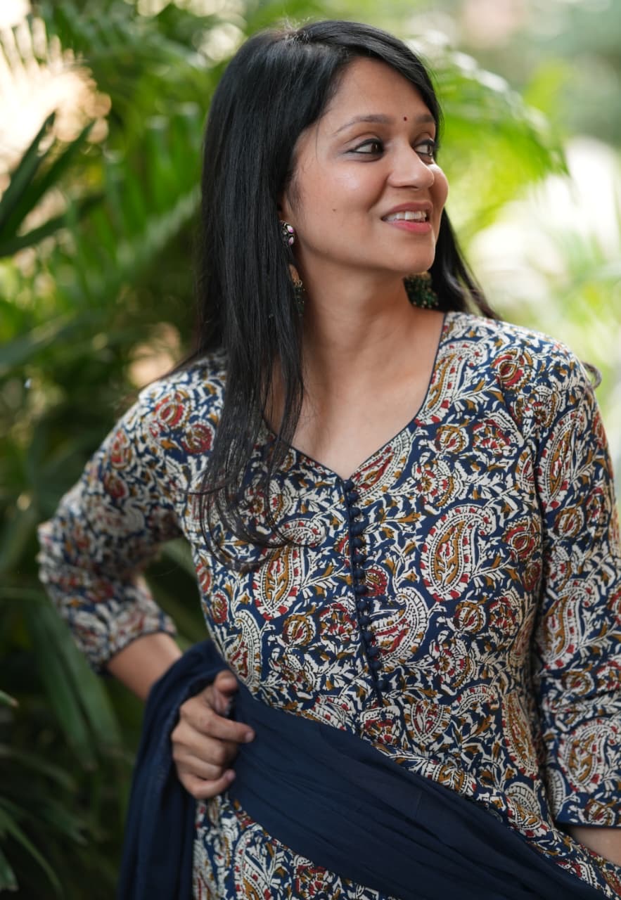 Kalamkari Anarkali Set