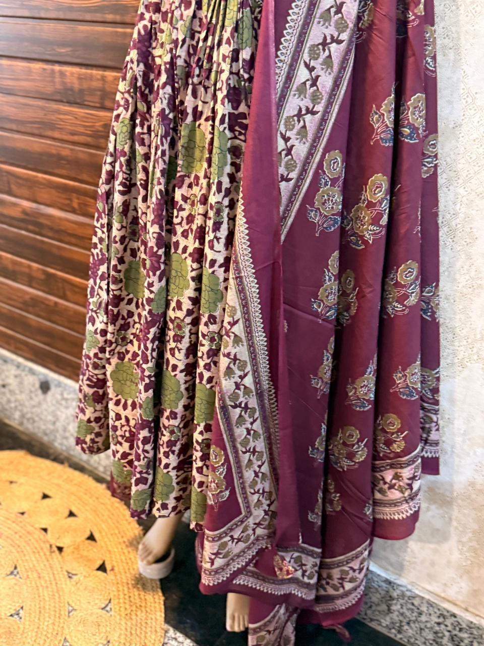 Alia cut Full Sleeves Anarkali Set