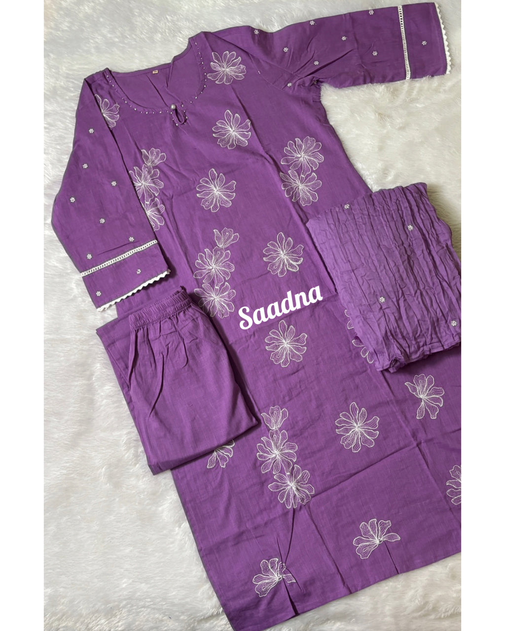Handloom Embroidery Cotton Salwar set -3