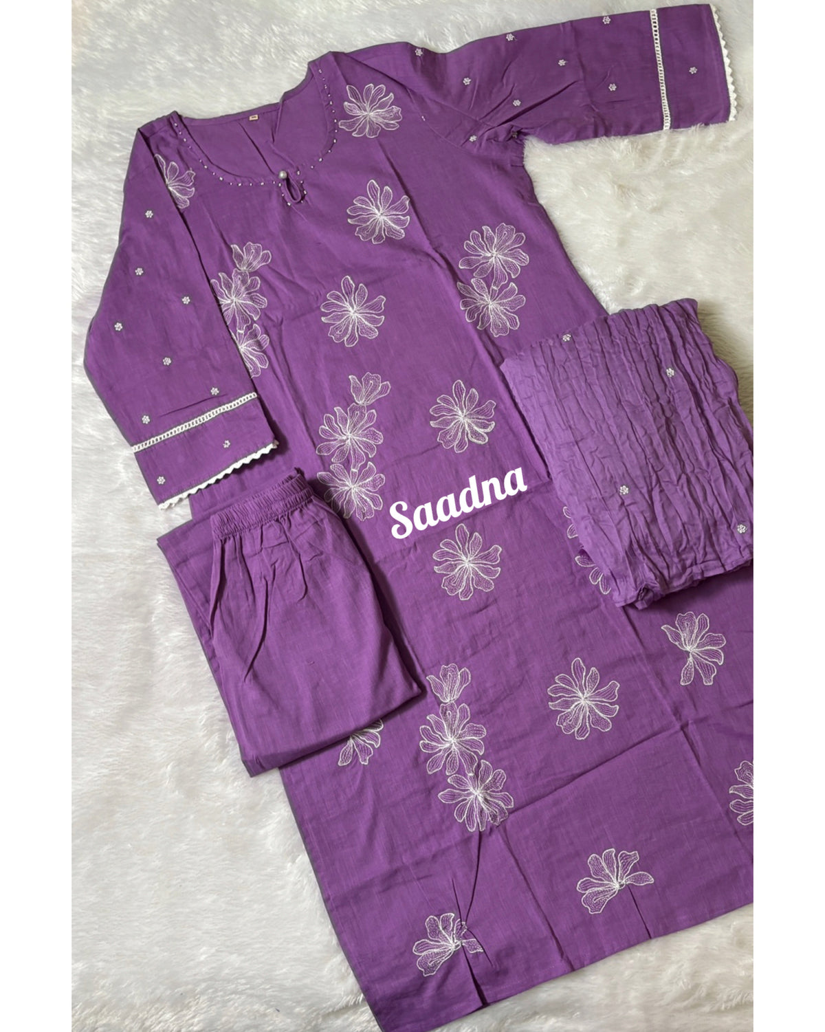 Handloom Embroidery Cotton Salwar set -3