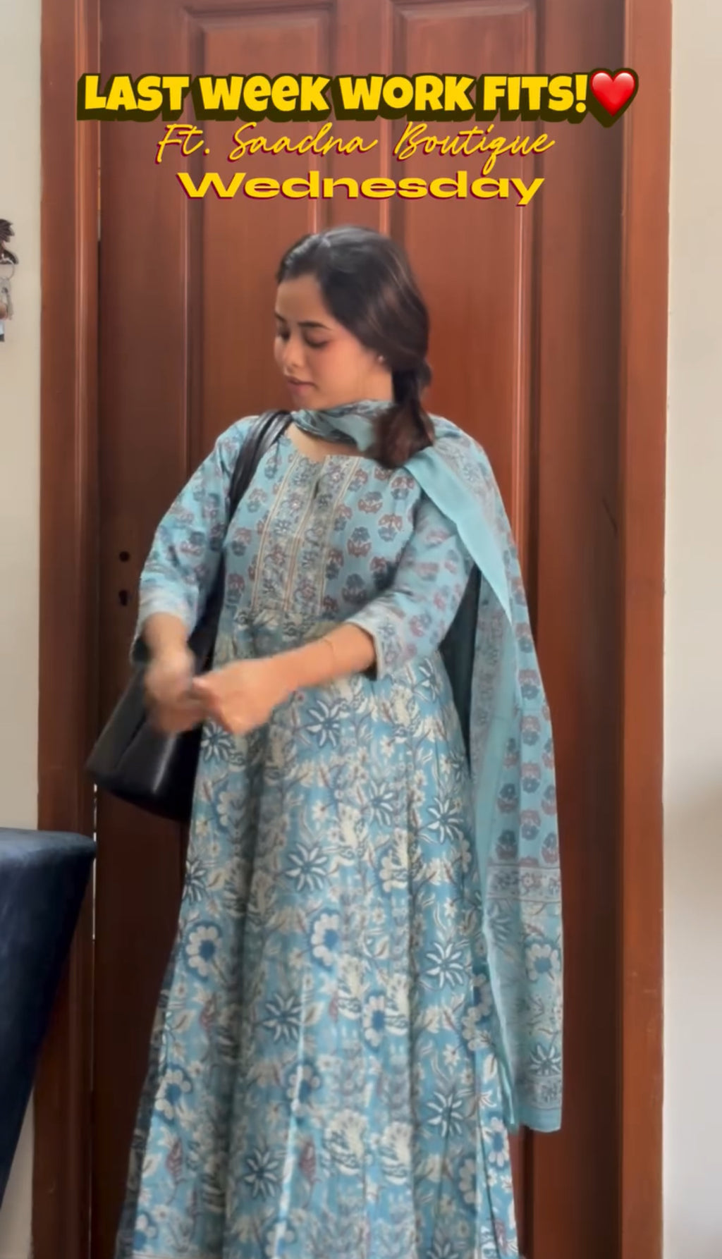 Blue Anarkali Set