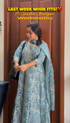 Blue Anarkali Set