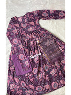 Plum Alia Cut Anarkali Set