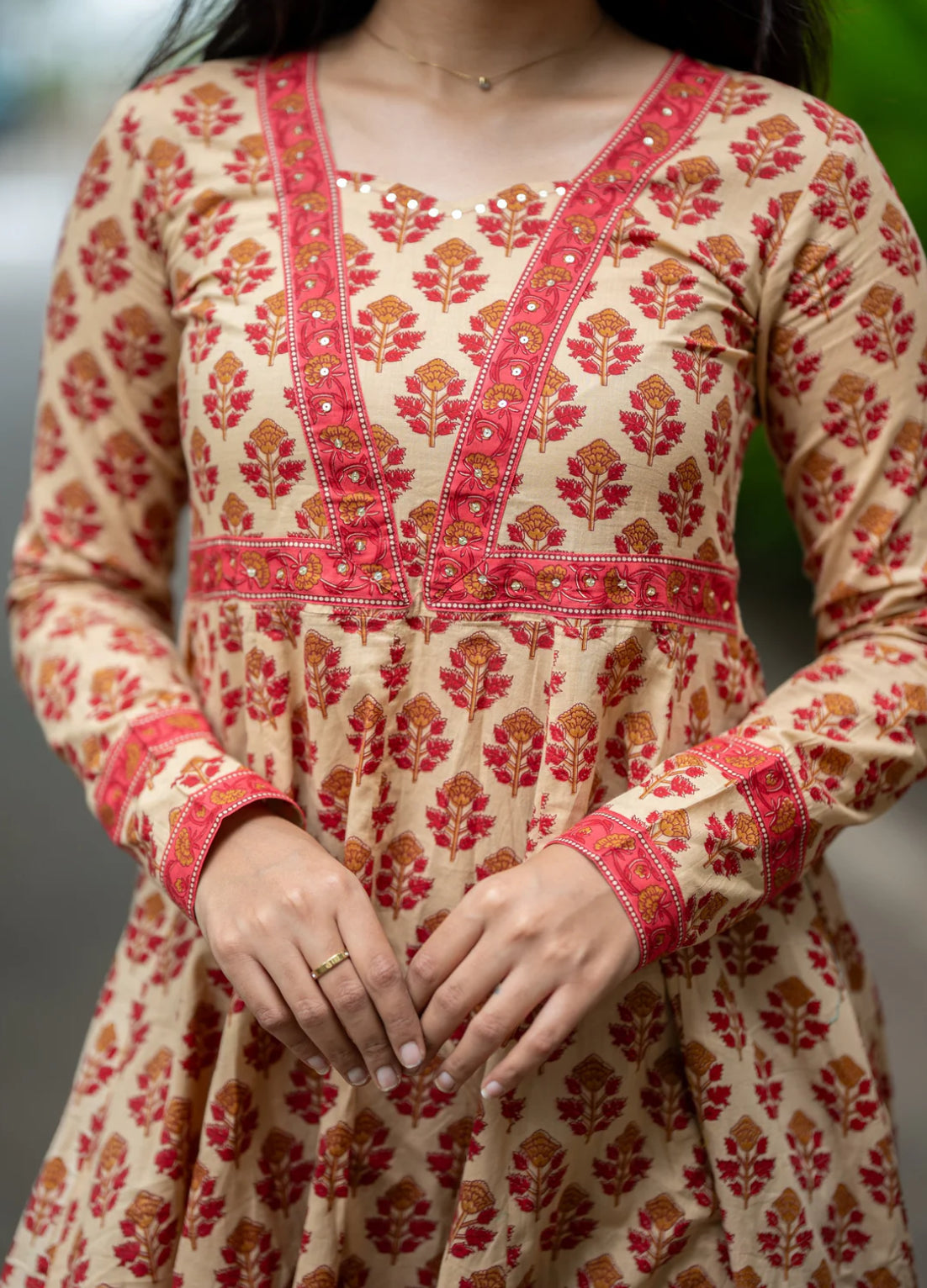 Floral Anarkali Set