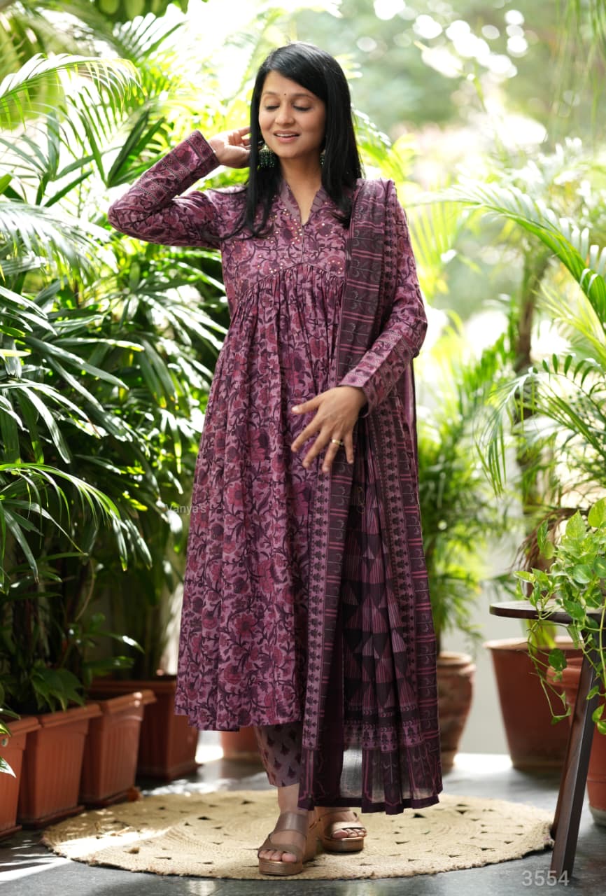 Full Sleeves Anarkali Set