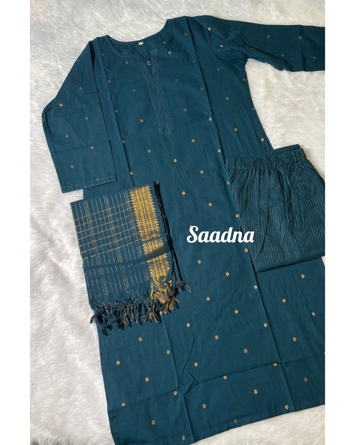 Chettinad Blue Handloom cotton Salwar set