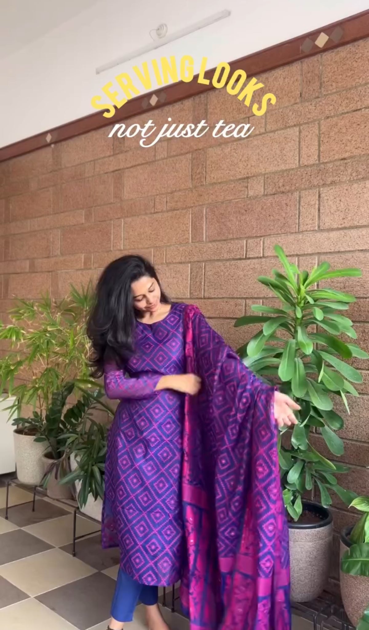 Pink Purple Jamdani set