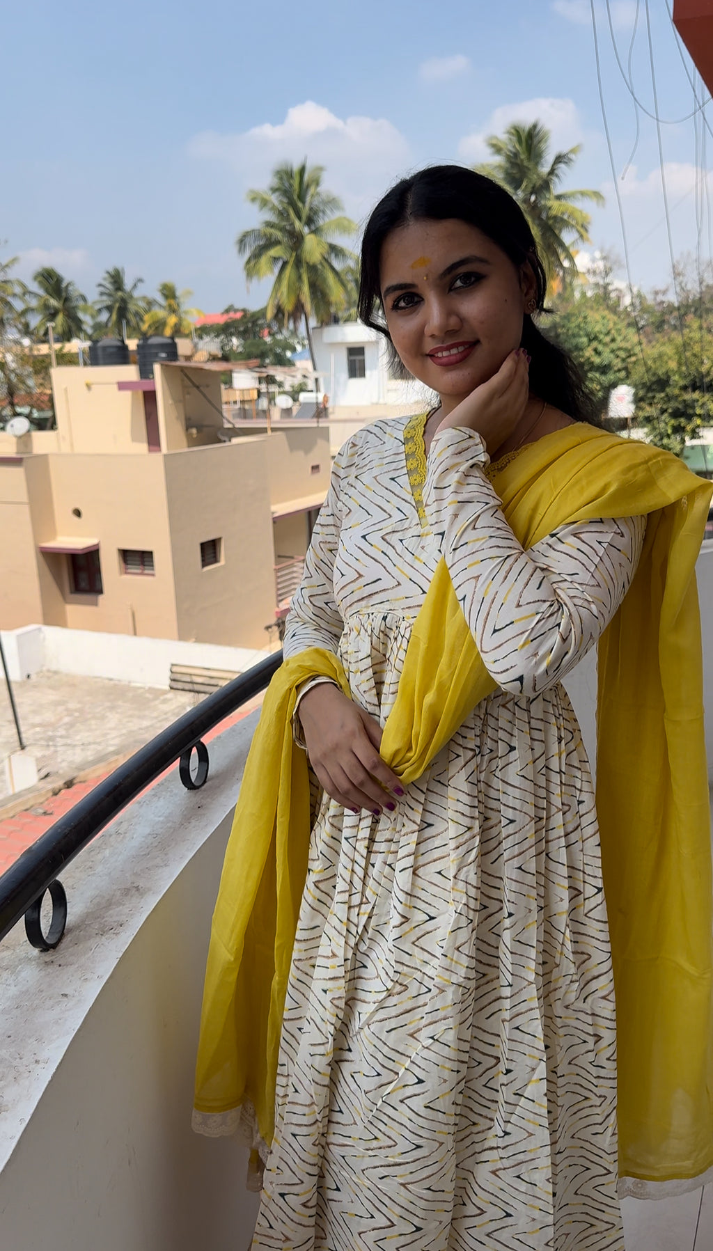 Yellow Anarkali