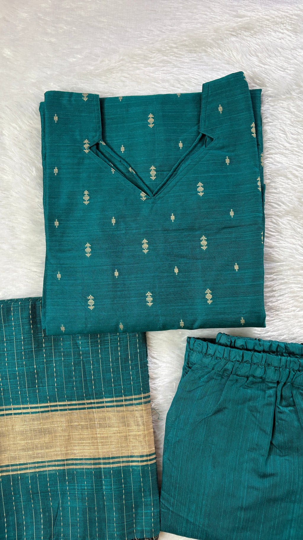 Raw silk - Blue