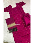 Raw silk - Magenta