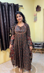 Designer Cotton Anarkali Set