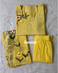 Hand paint Linen Salwar set