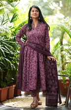 Full Sleeves Anarkali Set