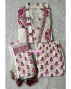 White floral Anarkali set
