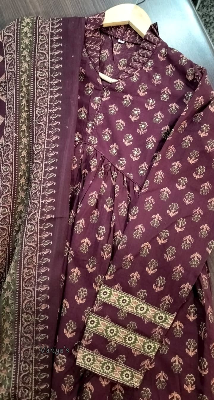 Cotton Anarkali Set
