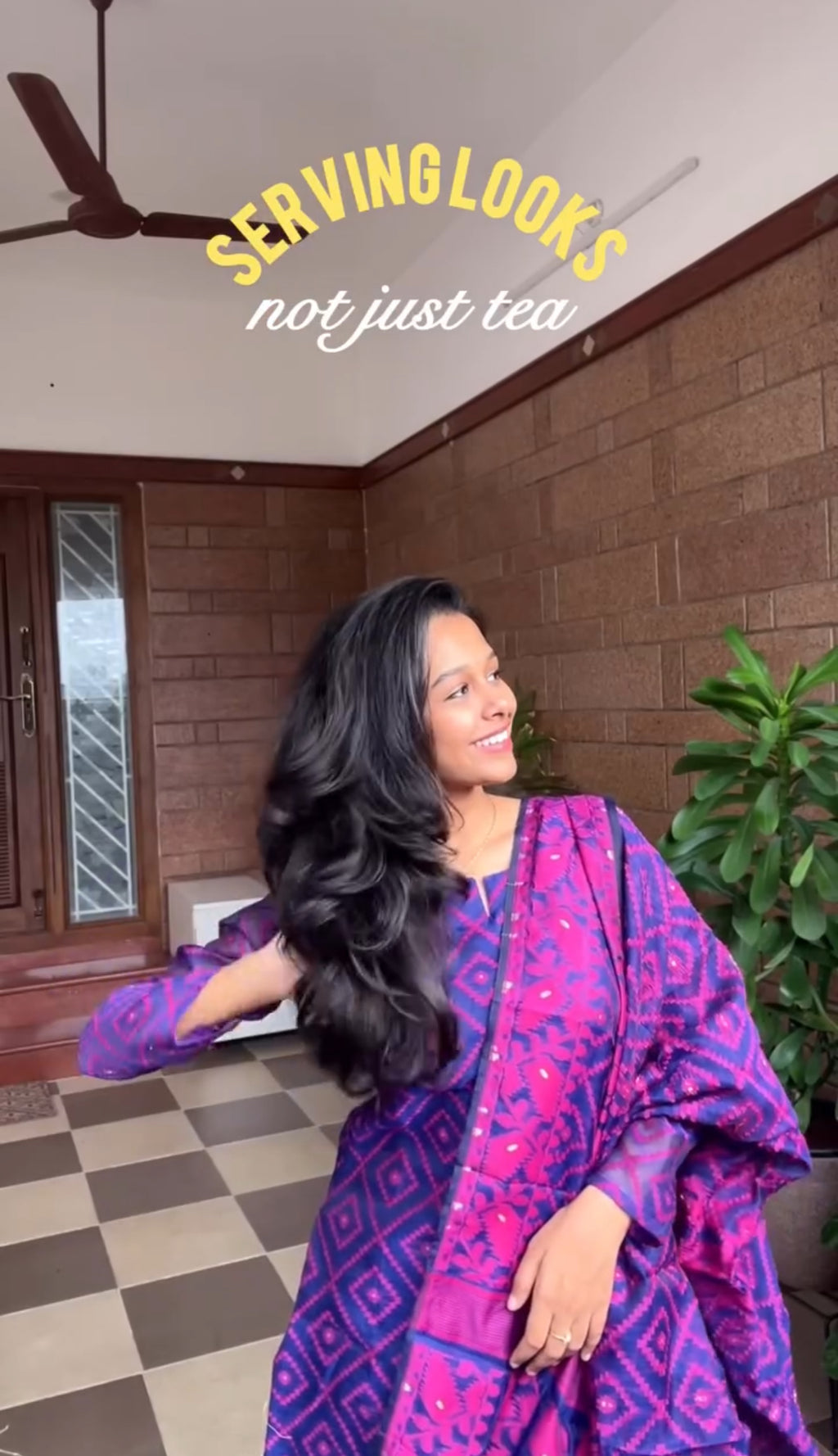 Pink Purple Jamdani set