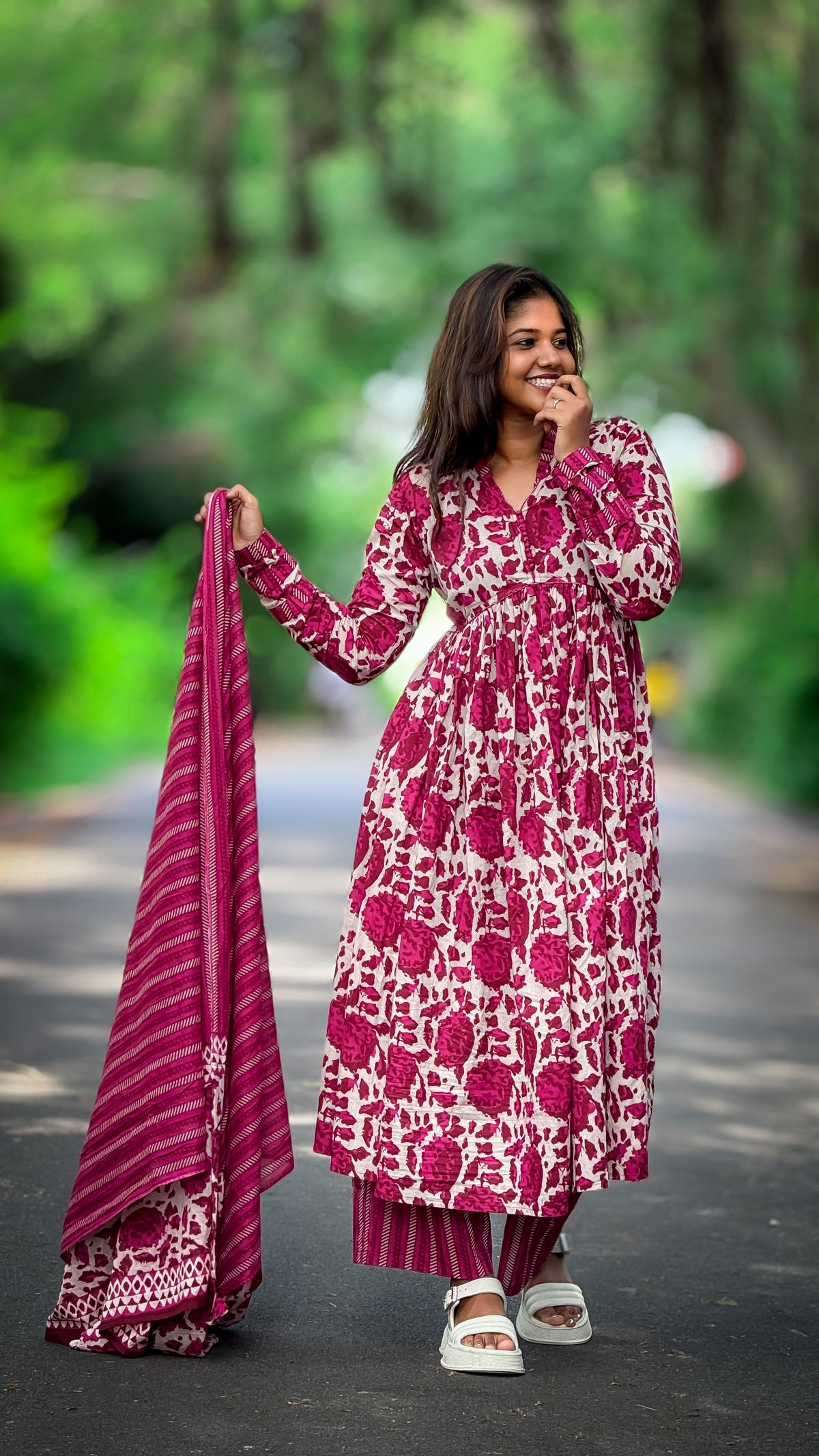 Pink Alia Anarkali set