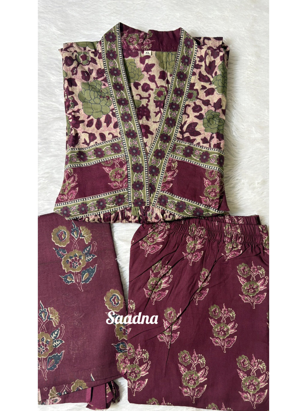Alia cut Full Sleeves Anarkali Set