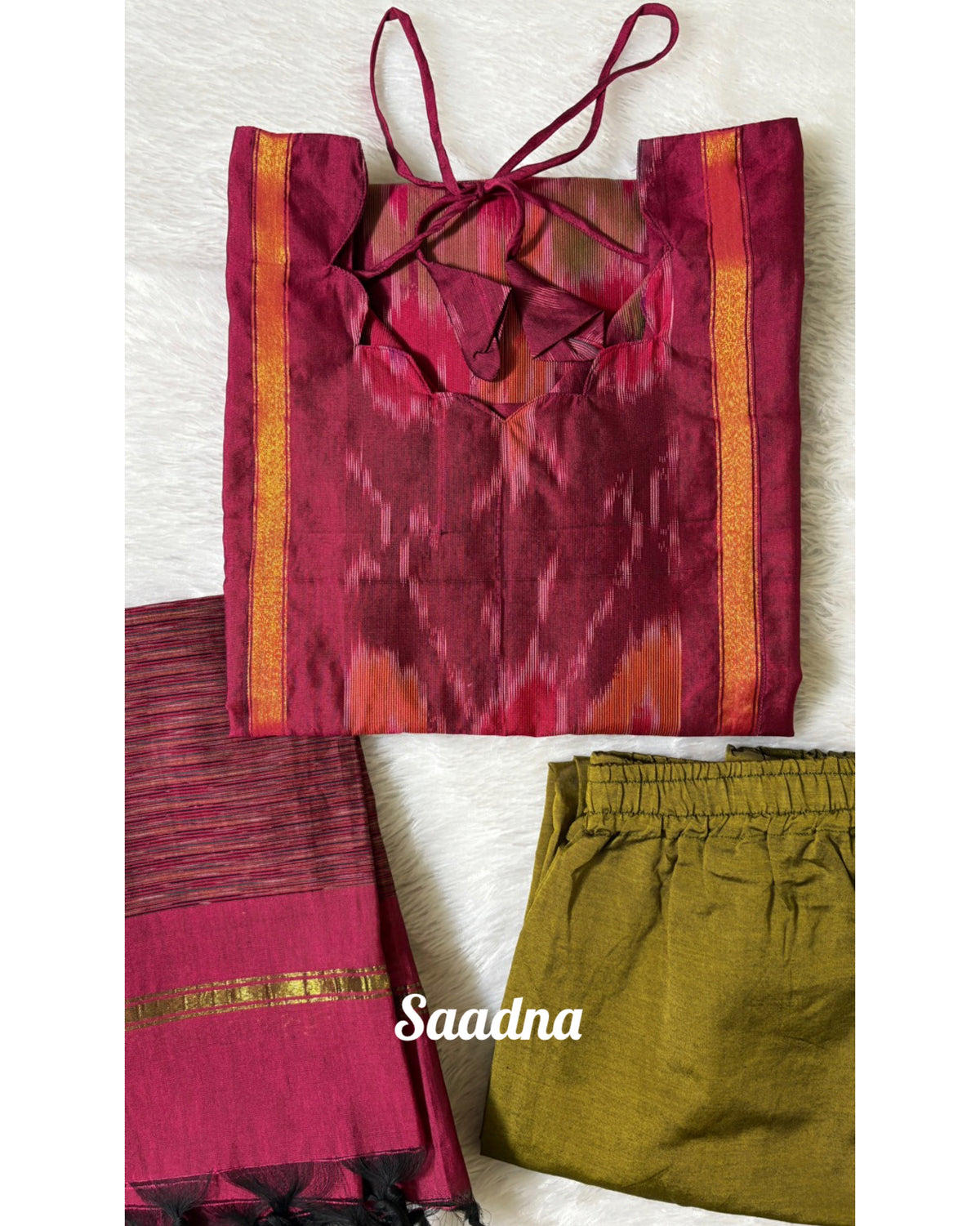 Poochampally Silk Salwar Set