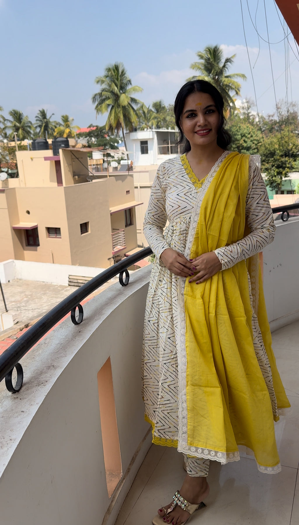 Yellow Anarkali