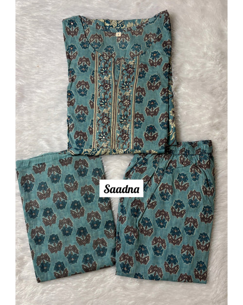Blue Anarkali Set