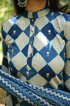 Indigo Cotton Suit Set