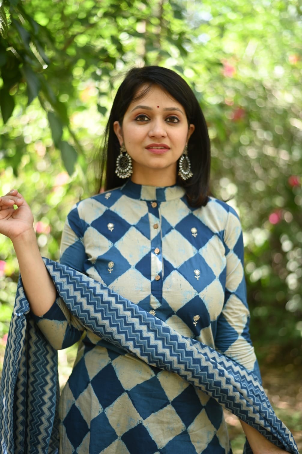 Indigo Cotton Suit Set
