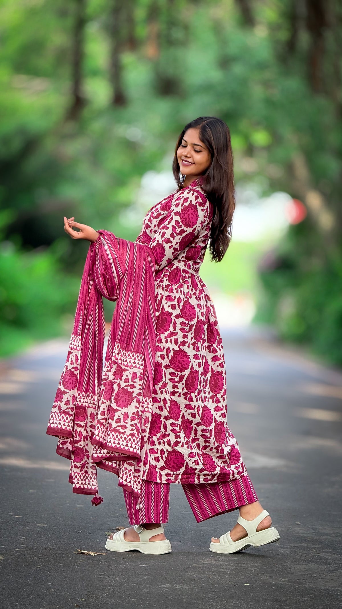 Pink Alia Anarkali set