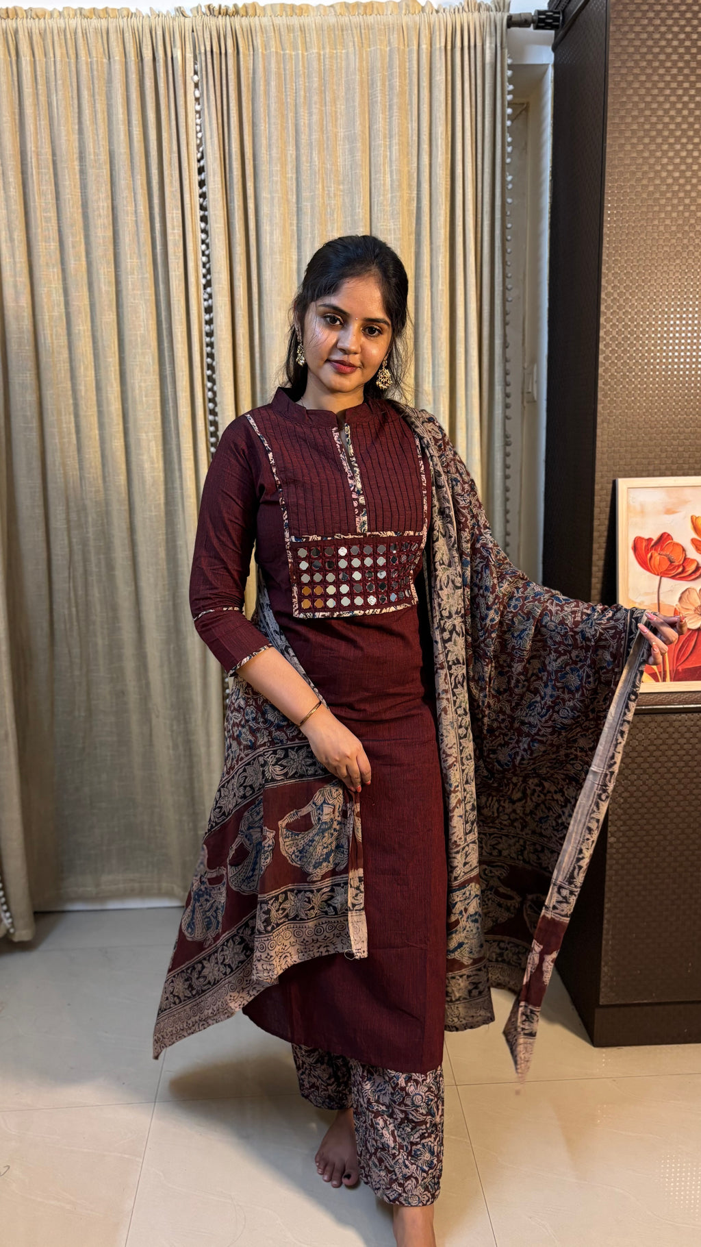 Mirror Work Kalamkari Set