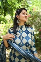 Indigo Cotton Suit Set