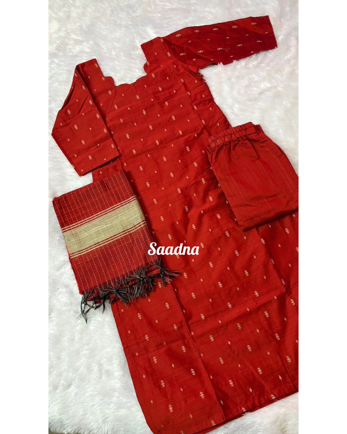 Raw silk - Rust orange