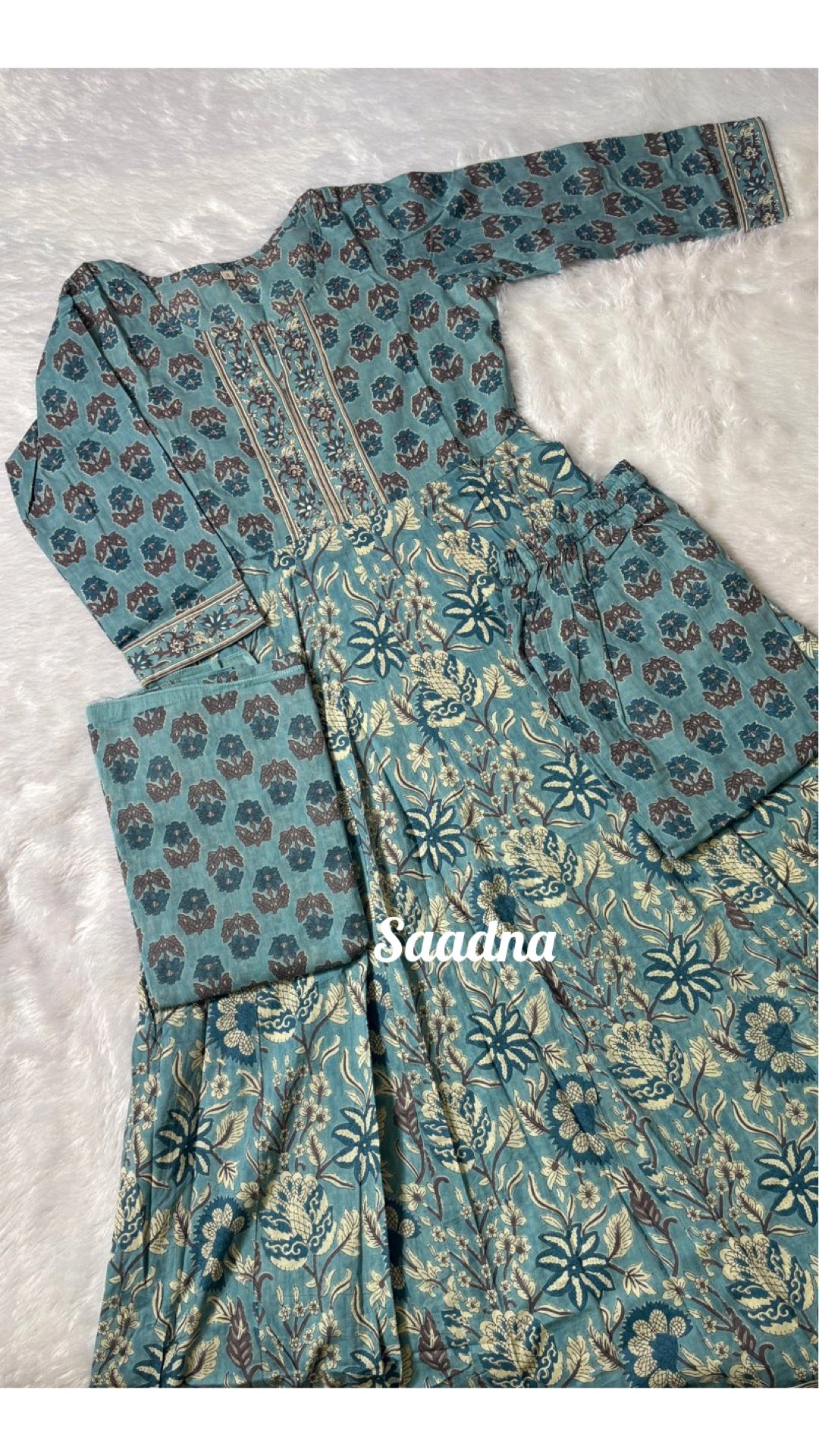 Blue Anarkali Set
