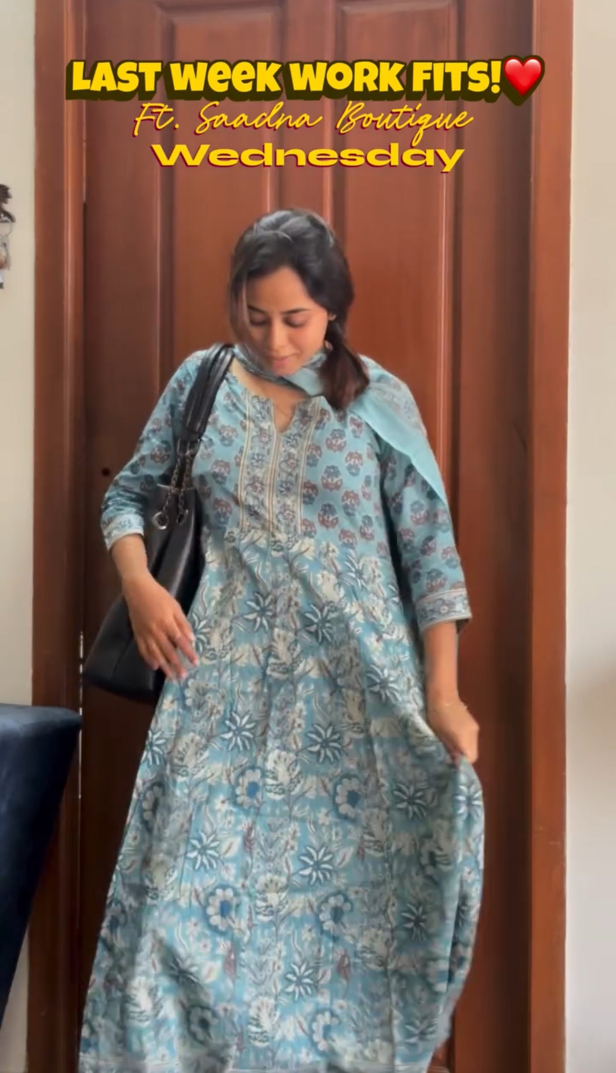 Blue Anarkali Set