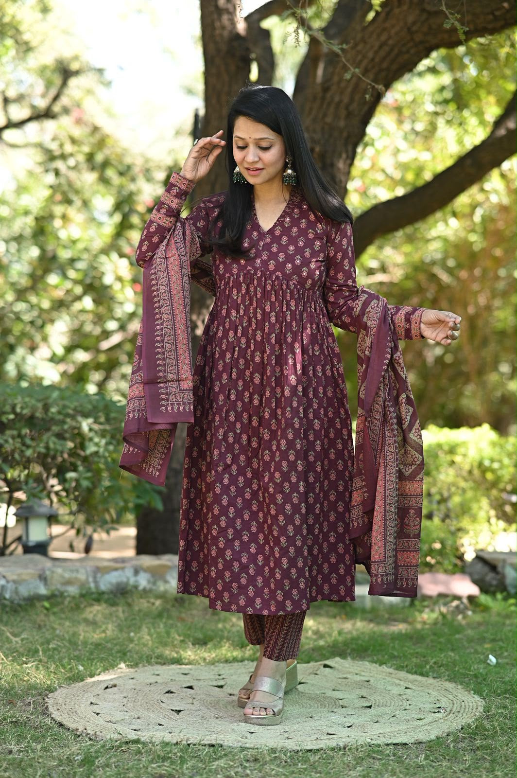 Cotton Anarkali Set