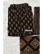 Black Alia Cut Anarkali Set