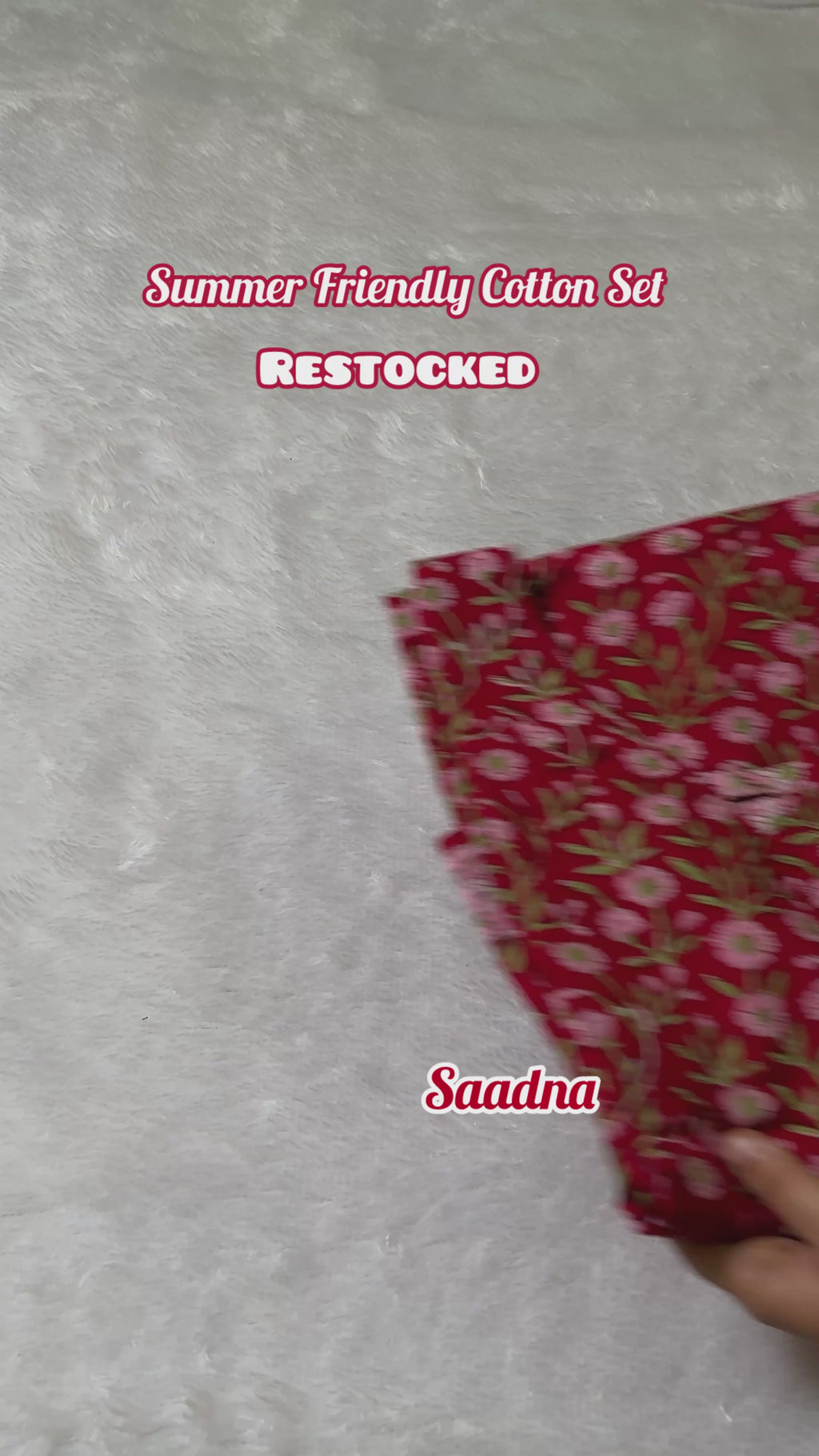 Red floral Cotton