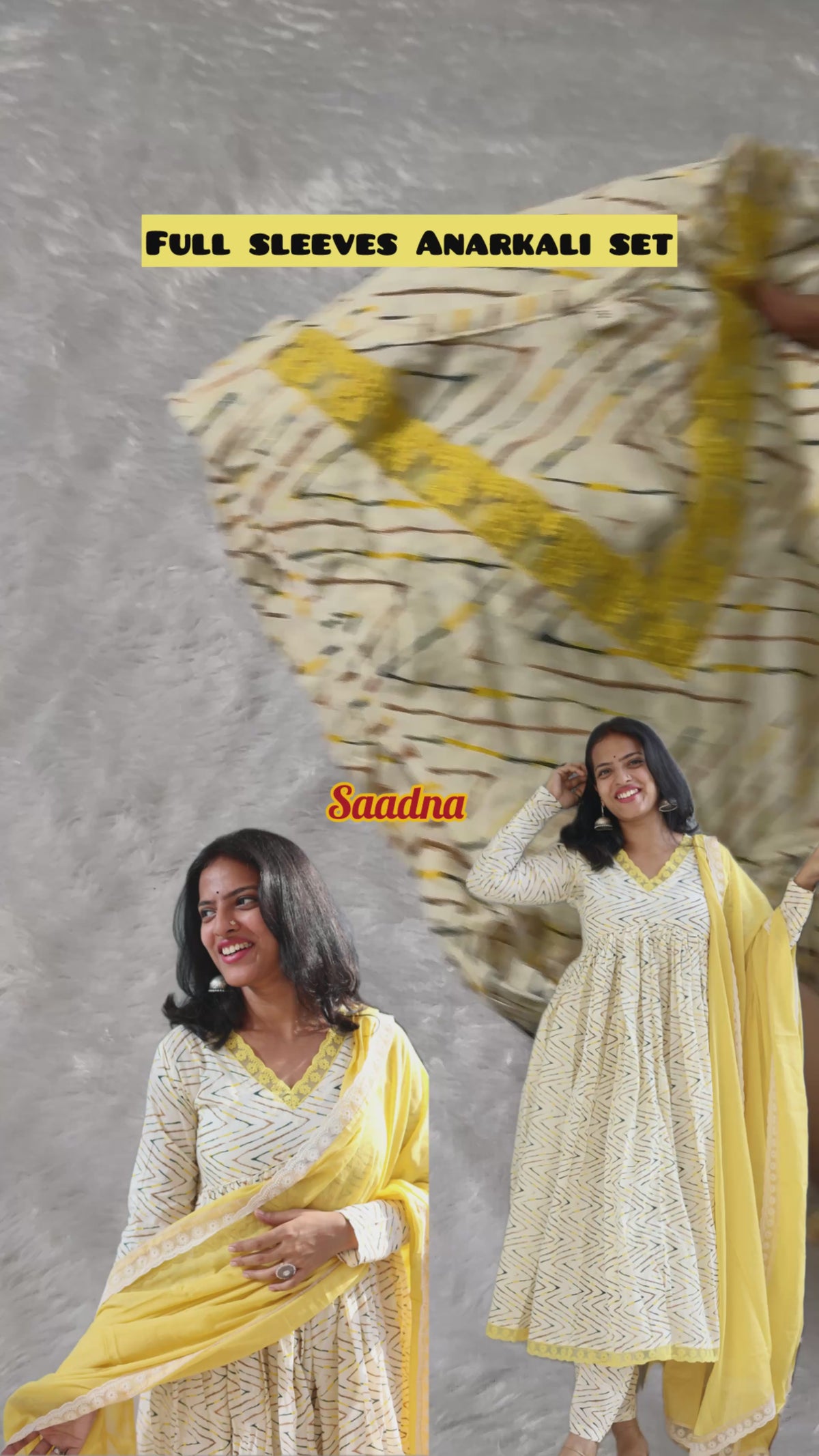 Yellow Anarkali
