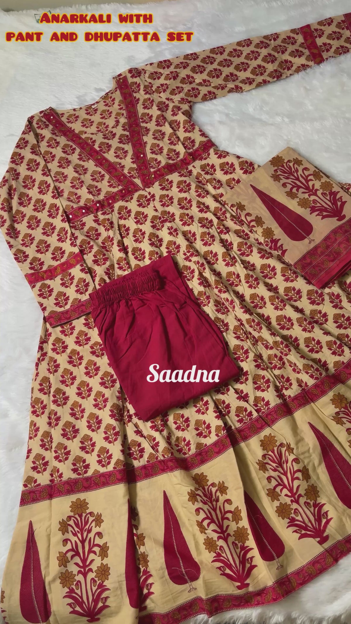 Floral Anarkali Set