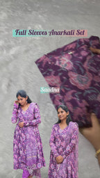 Plum Alia Cut Anarkali Set
