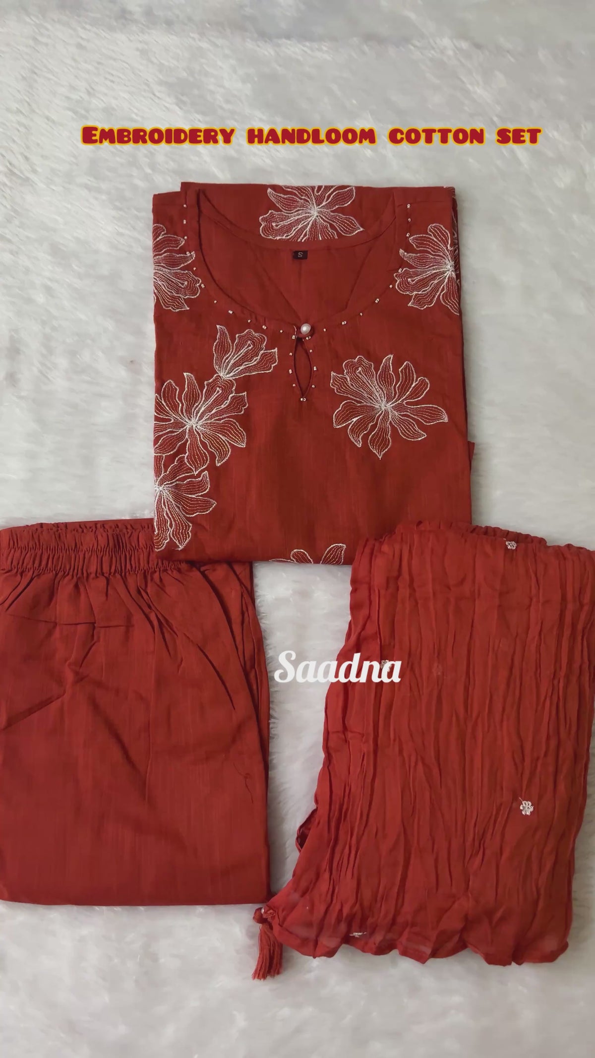 Embroidery Handloom Salwar Set -1