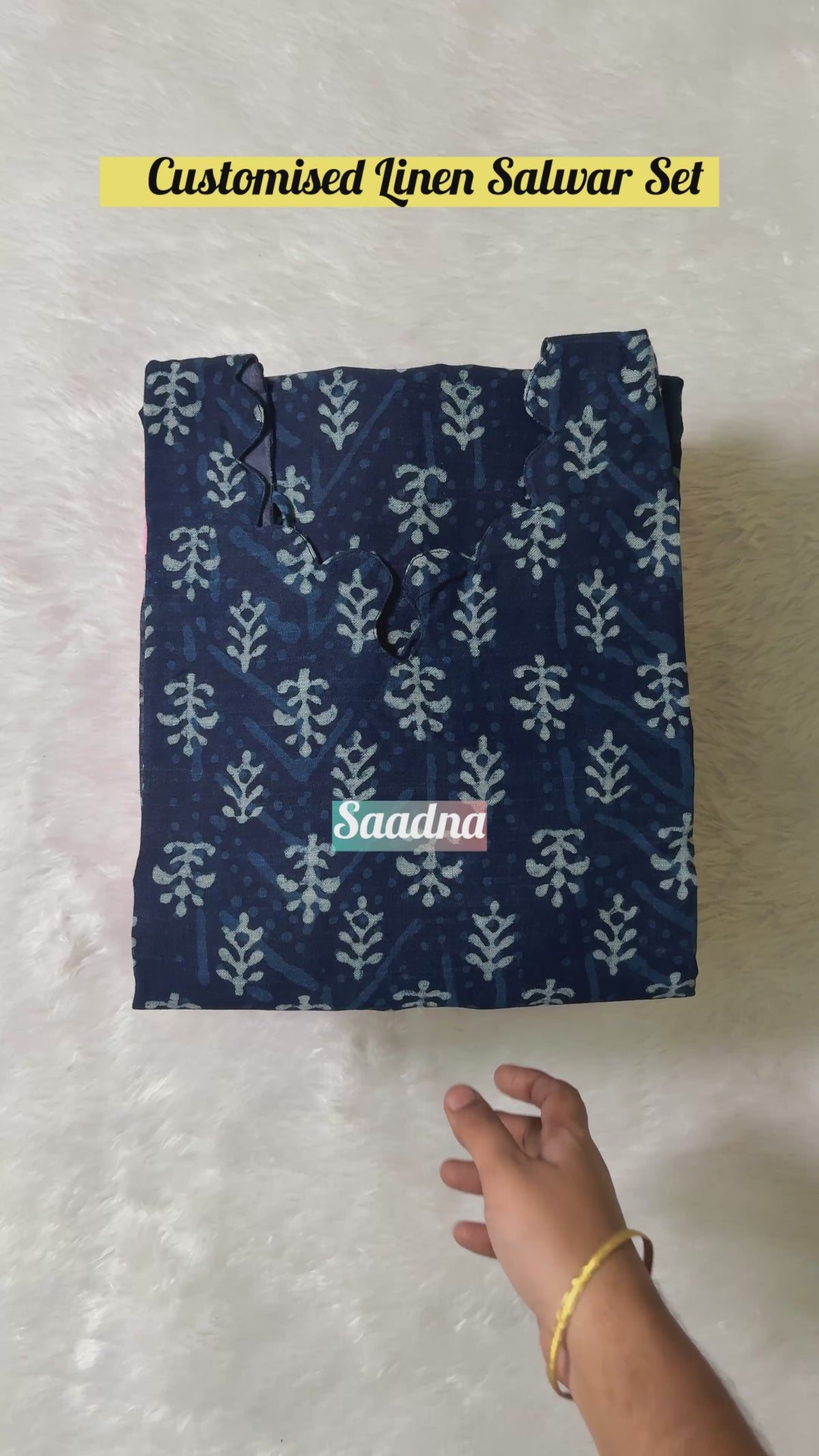 Indigo Linen Salwar Set