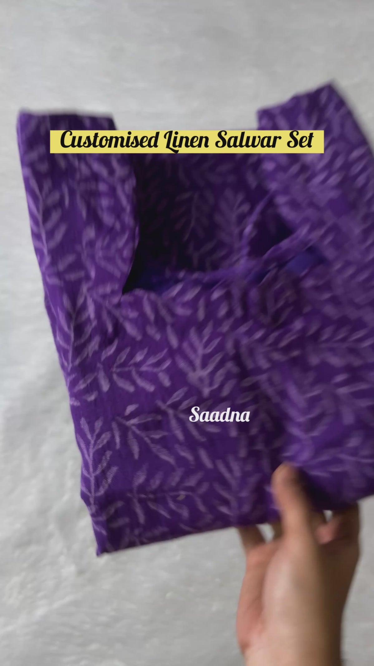 Purple Linen Salwar Set