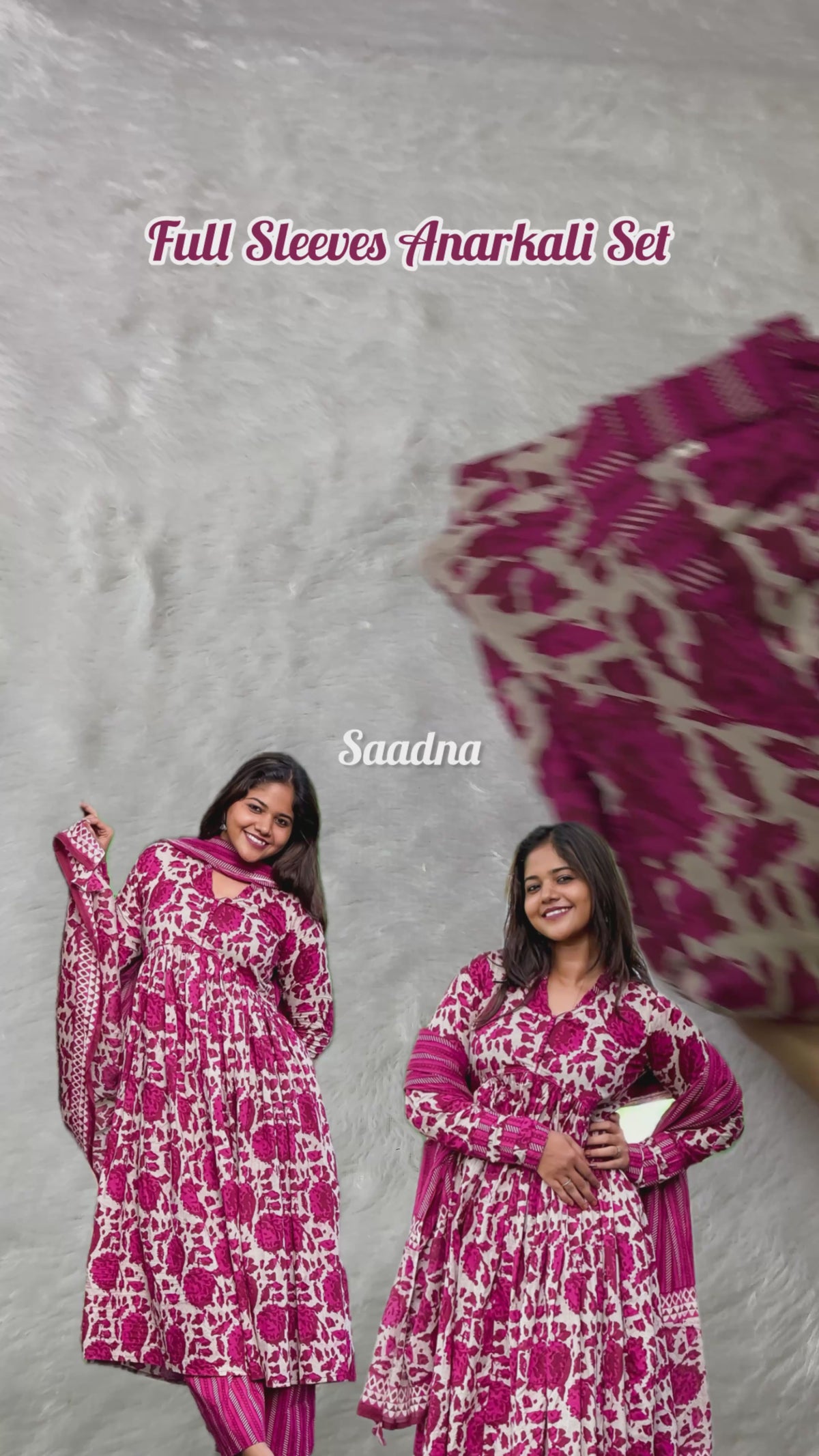 Pink Alia Anarkali set