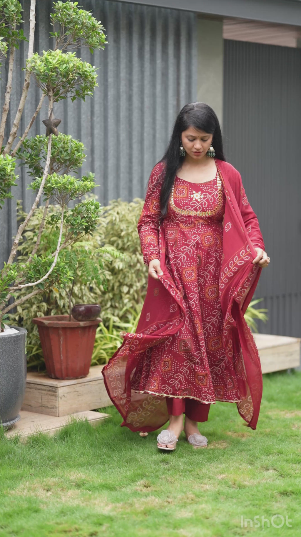 Bandhani Anarkali Set