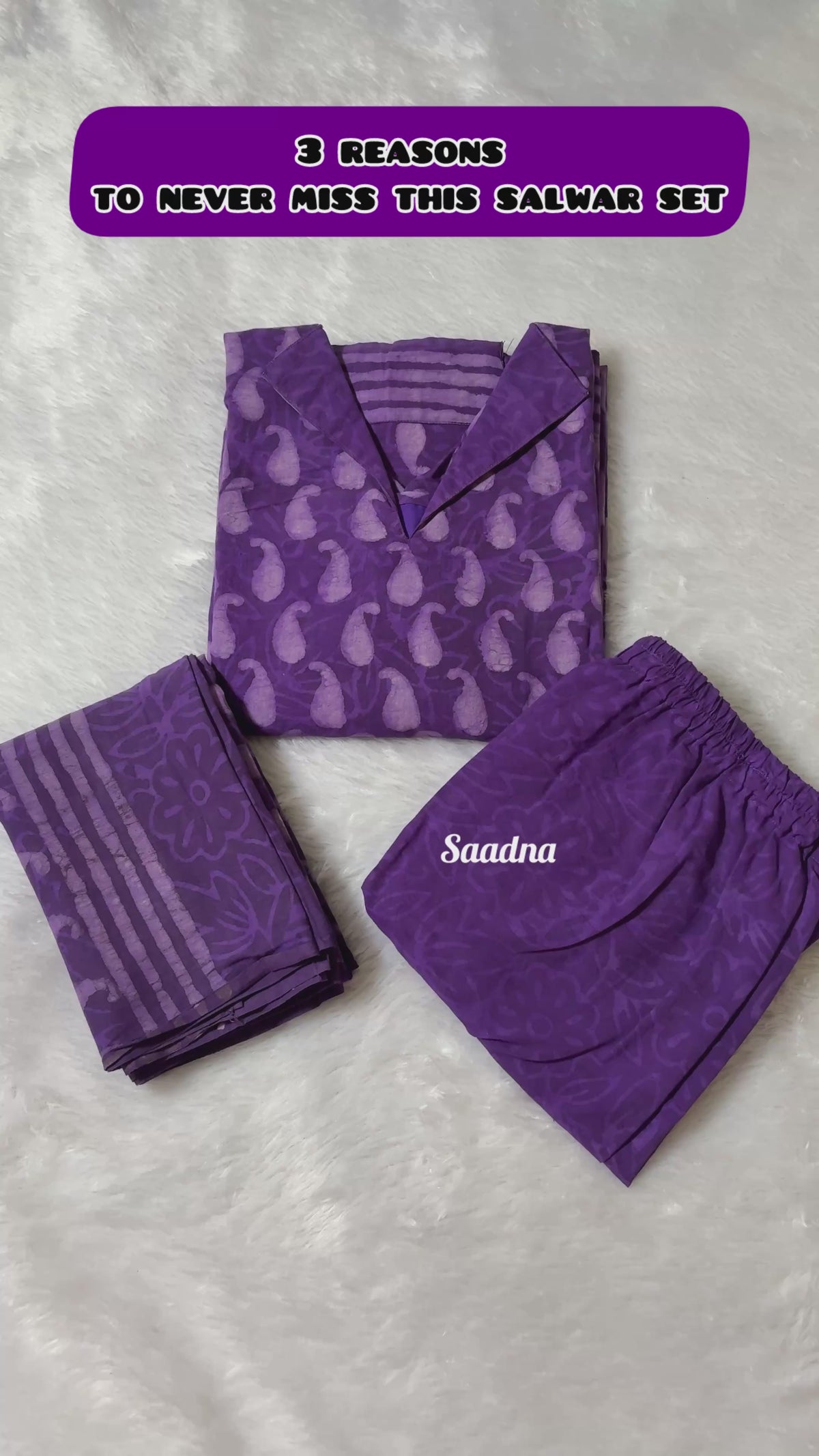 Deep Purple Cotton Set